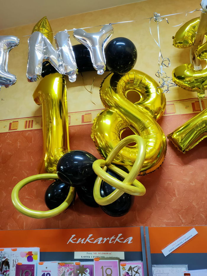 balony napełniane helem - na 18-stkę