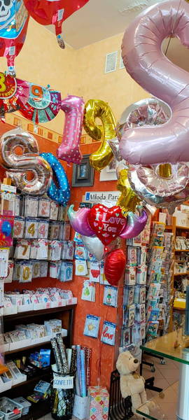 balony napełniane helem - cyfry, i love you